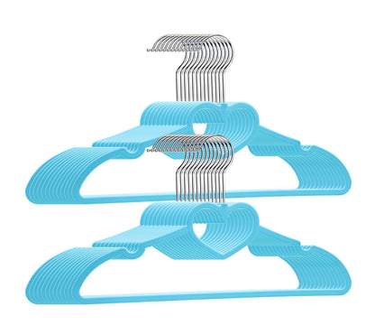 Plastic Hangers 50 Pack, Cute Clothes Hanger Ultra Thin Space Saving - Pink Clothes Hangers with 360 Degree Swivel Hook & Travel Clothesline - Sturdy Adult Coat Hangers for Dress, Shirts, Coats