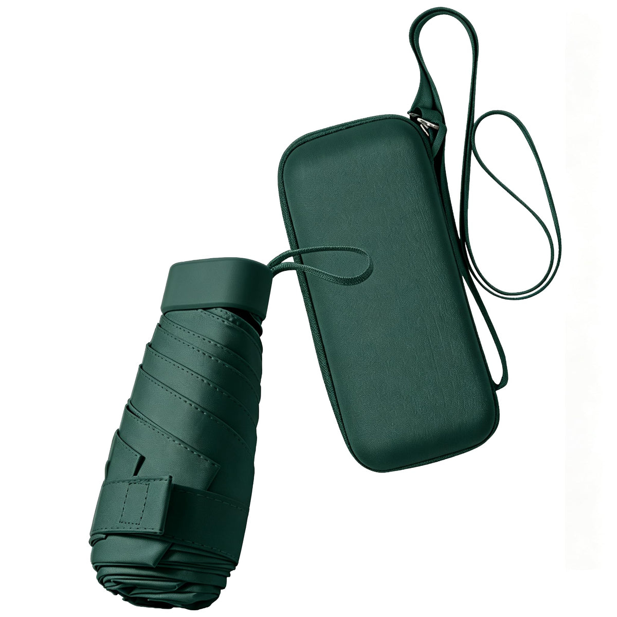 ESUFEIR Mini Sun Umbrella for Purse With Case