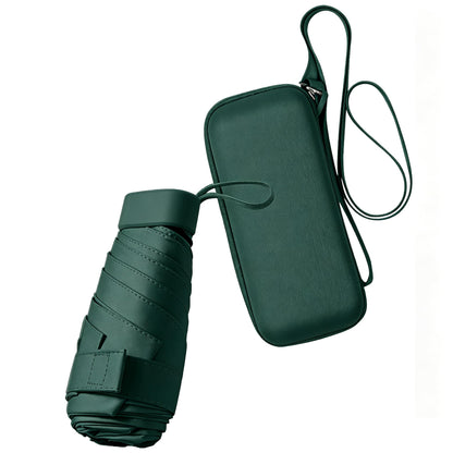 ESUFEIR Mini Sun Umbrella for Purse With Case