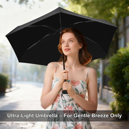 Mini Travel Umbrella, Ultra Waterproof Flat Compact Small for Pocket Purse
