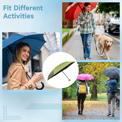 6 Pcs Mini Travel Umbrellas, Lightweight Portable Pocket Umbrellas for Purse, Small Pocket Umbrella for Daily Use, Travel, Efficient Sun Protection & Windproof Design