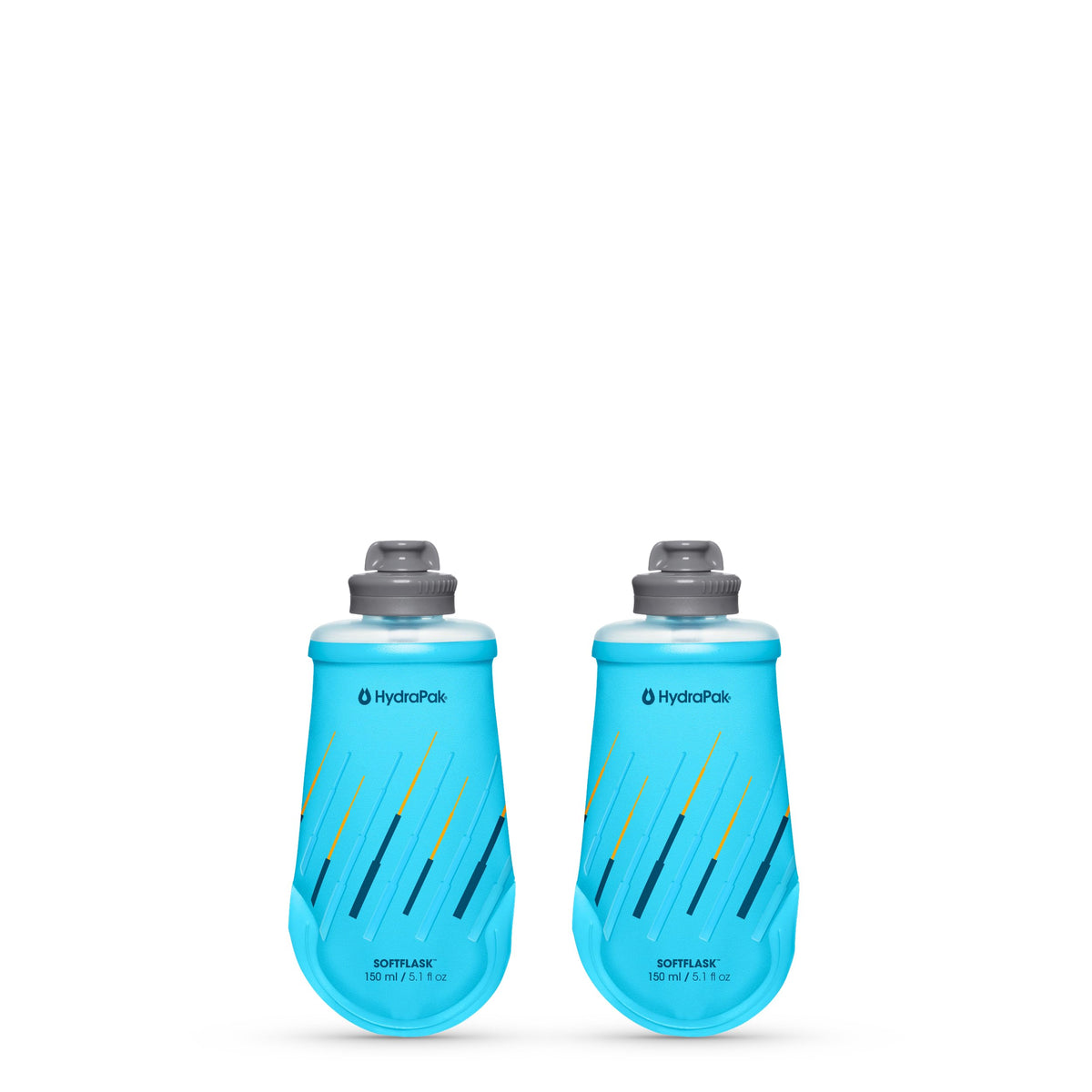HydraPak SoftFlask Collapsible Nutrition Flask 2-Pack (250ml, Malibu)