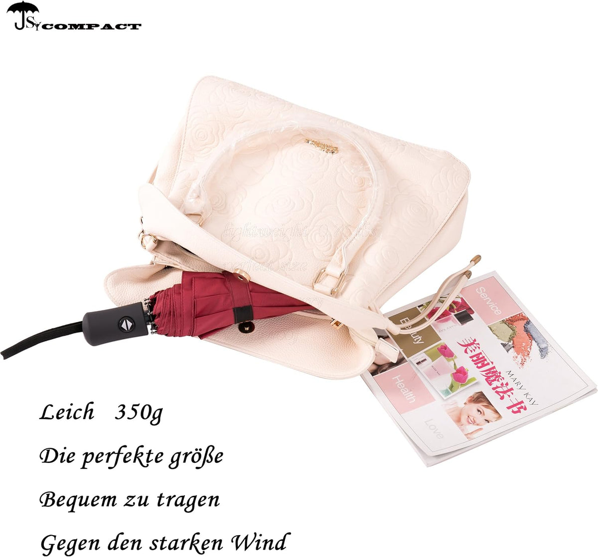 SY COMPACT Travel Umbrella - Windproof Automatic Compact Umbrellas for Rain