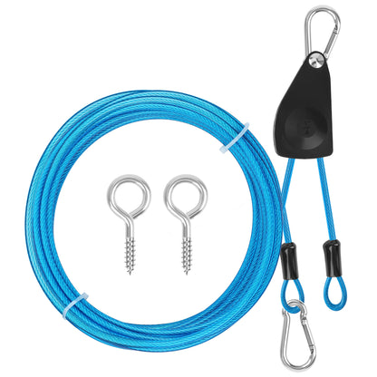20FT Retractable Travel Clothesline, Outdoor Clothesline Drying