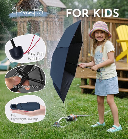 Mini Umbrella for Travel UPF 100+ UV Sun Compact for Purse Backpack
