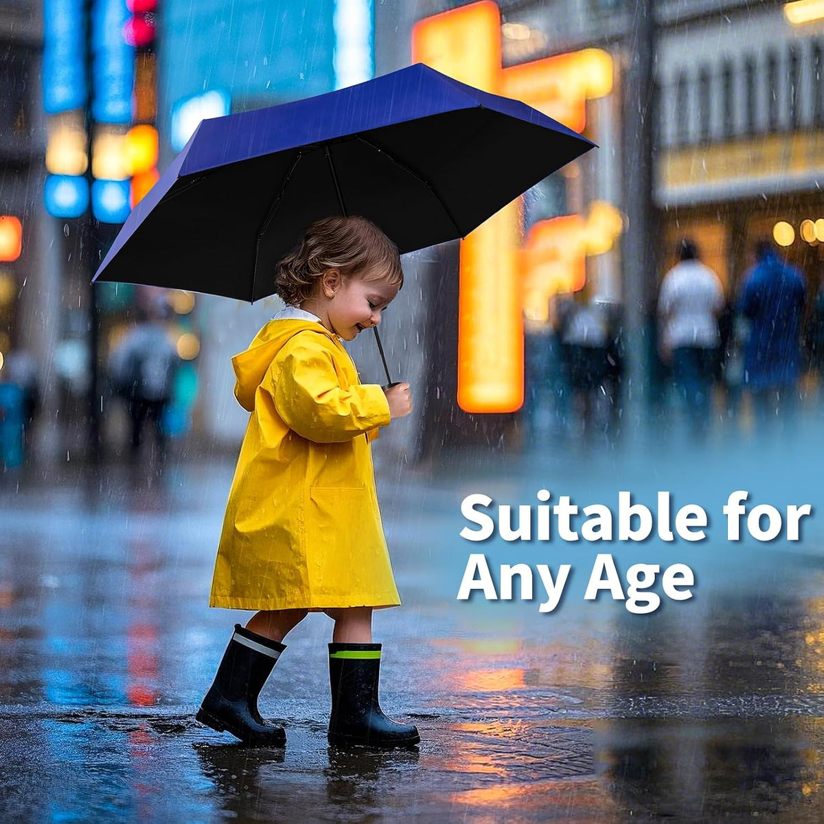 Yoobure Mini Travel Umbrella with Case, Compact Folding Umbrella