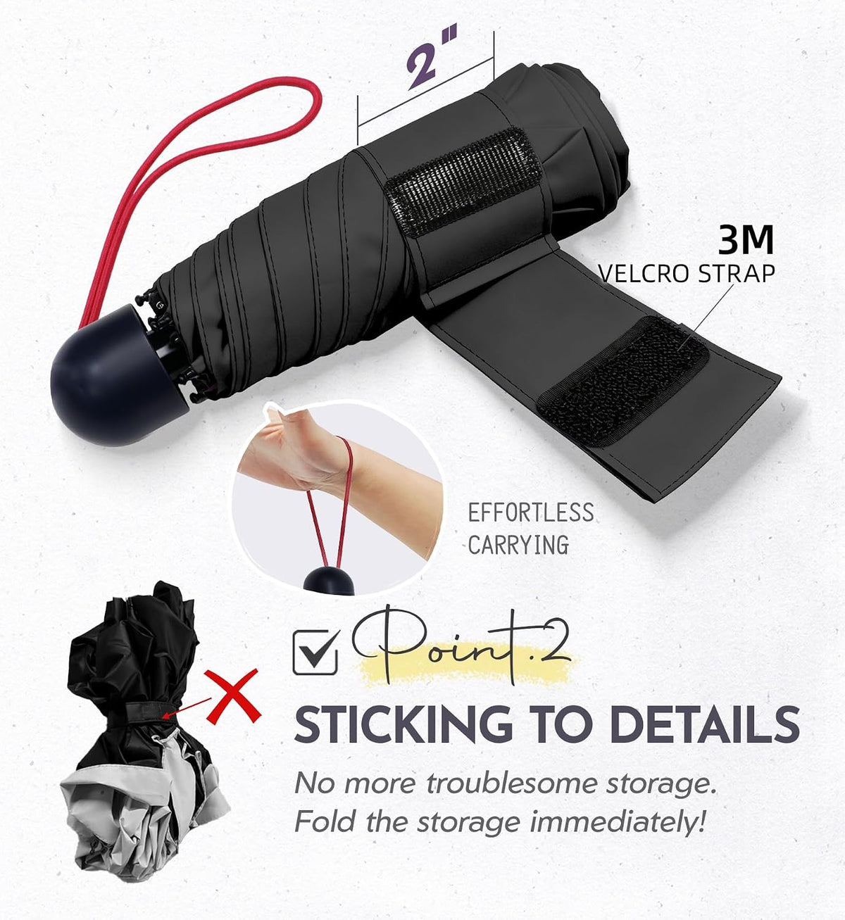 Mini Umbrella for Travel UPF 100+ UV Sun Compact for Purse Backpack