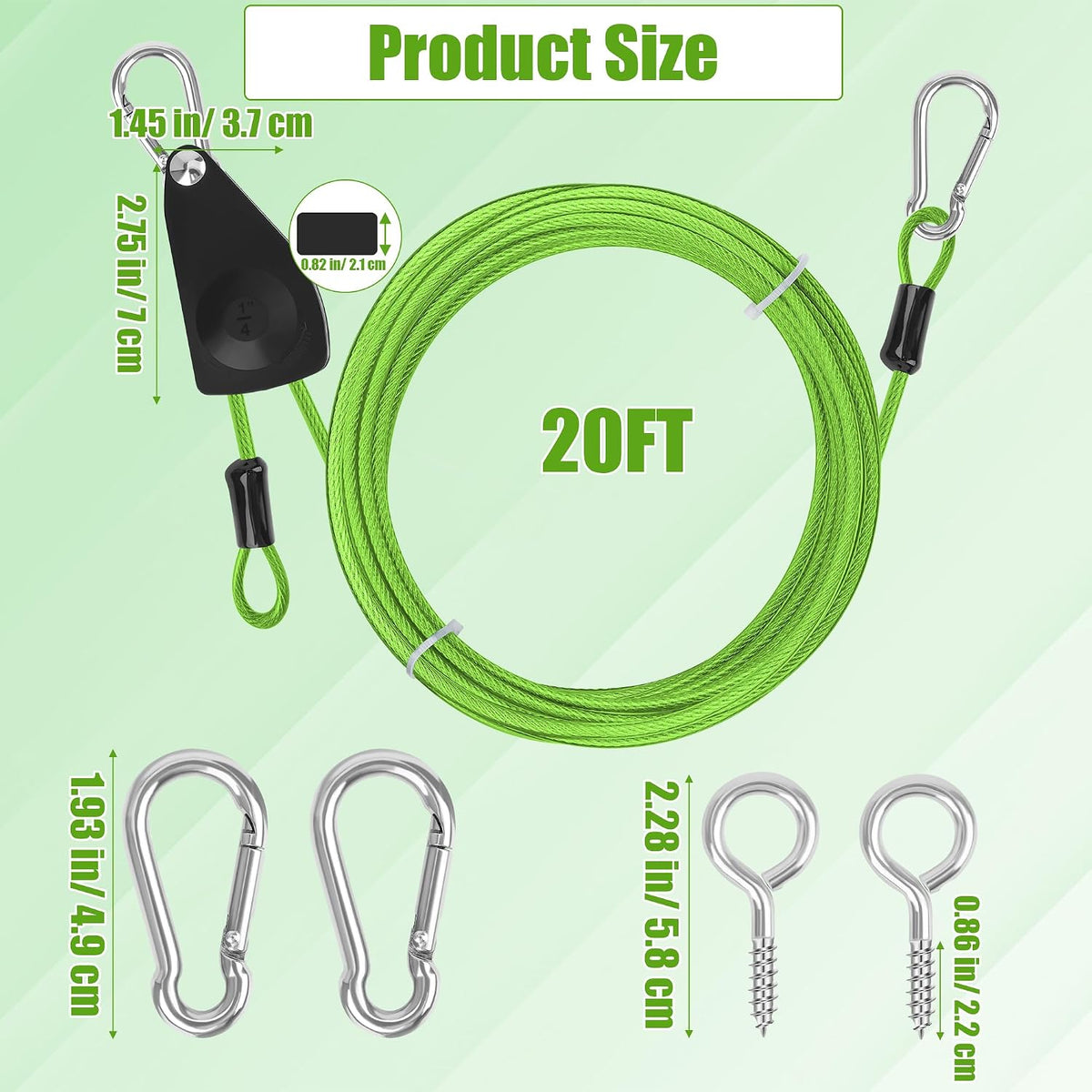 20FT Retractable Travel Clothesline, Outdoor Clothesline Drying