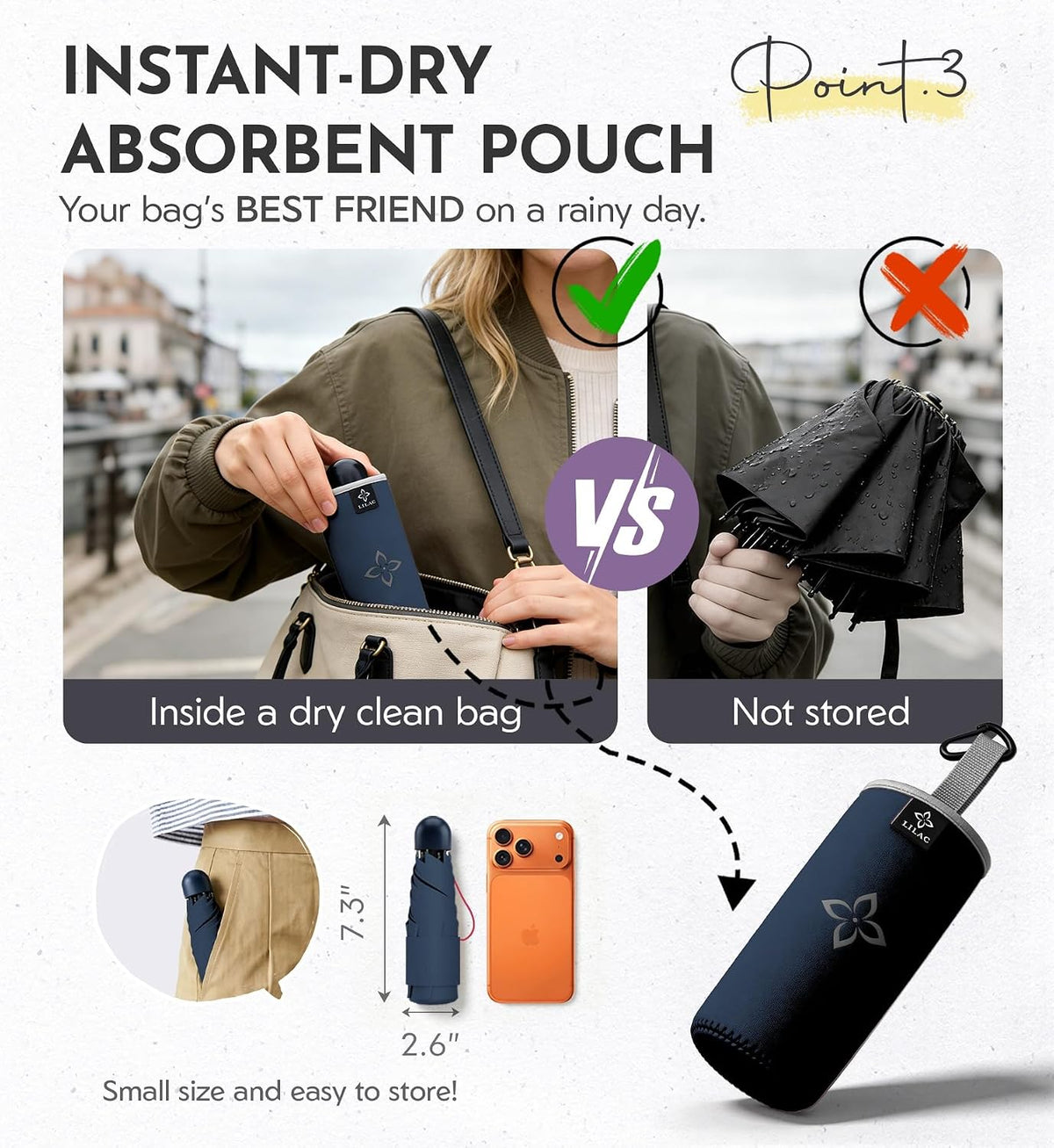 Mini Umbrella for Travel UPF 100+ UV Sun Compact for Purse Backpack
