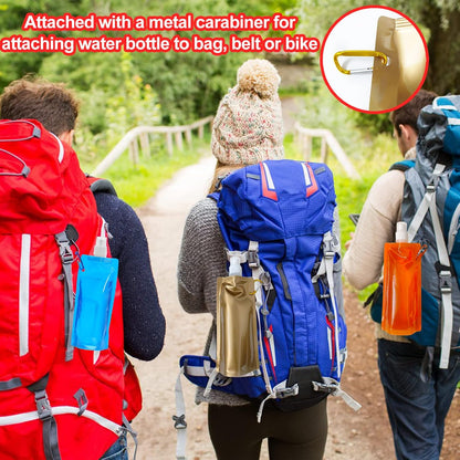 smilixin 10 Pack Collapsible Water Bottles,Collapsible Bag Water Bottles
