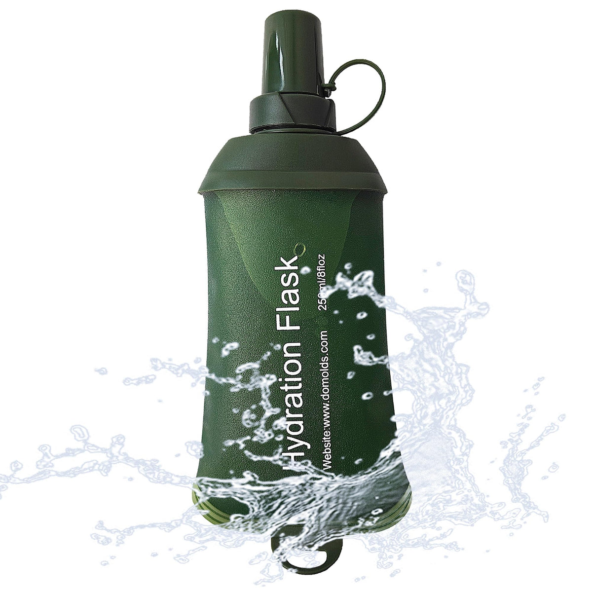J.CARP 2Pcs 250ml Soft Flask Running Water Bottles, TPU Foldable Running Hydration Flask for Hydration Pack Cycling Hiking Climbing Outdoors Motorbike White