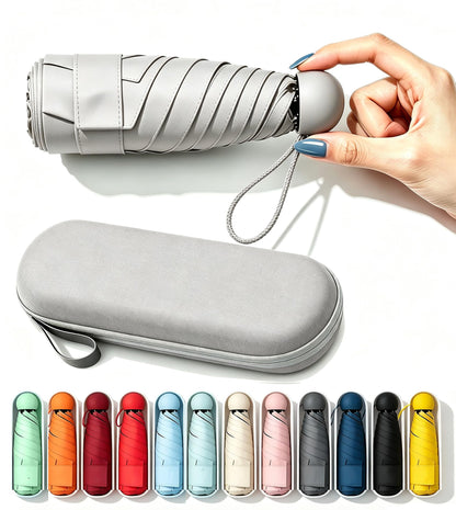 SIEPASA Mini Travel Umbrella, Compact UV Protection Sun & Rain Umbrella