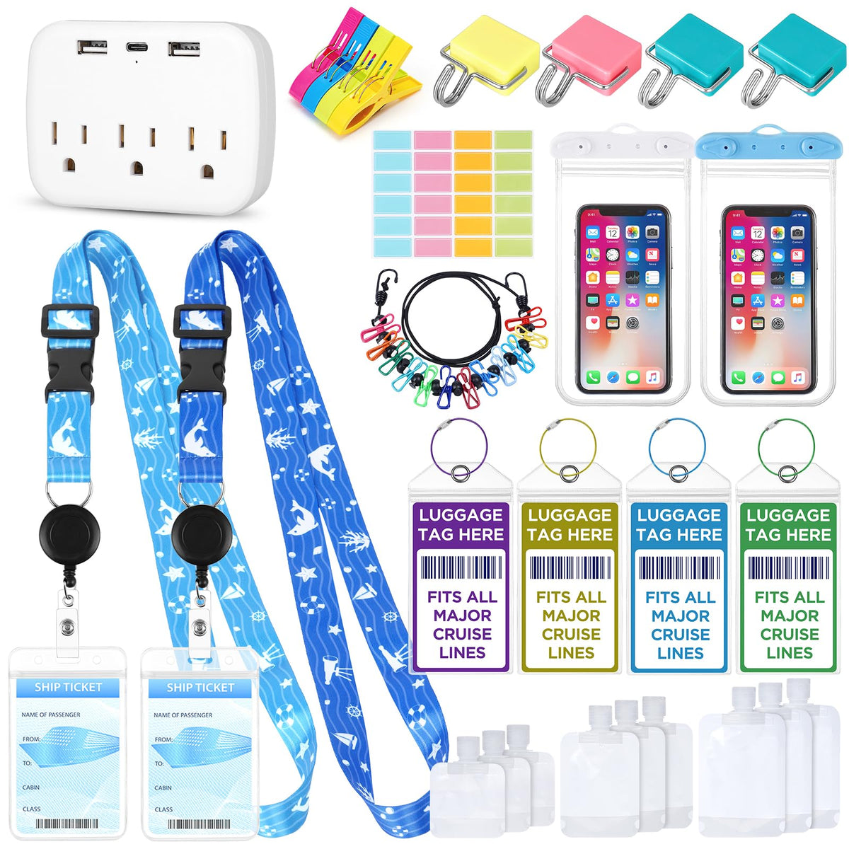 Cruise Essentials 2026,FACULX Cruise Must Haves Kit Luggage Tags