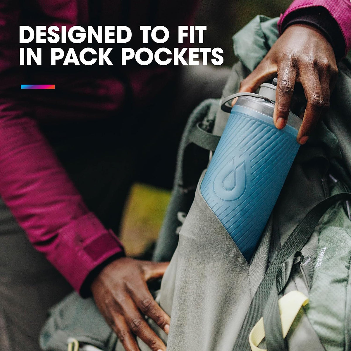 HydraPak Flux Collapsible Backpacking Water Bottle (750ml, 1L, 1.5L)