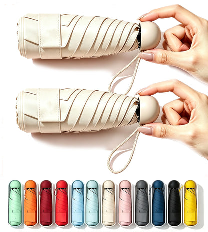 SIEPASA Mini Travel Umbrella, Compact UV Protection Sun & Rain Umbrella