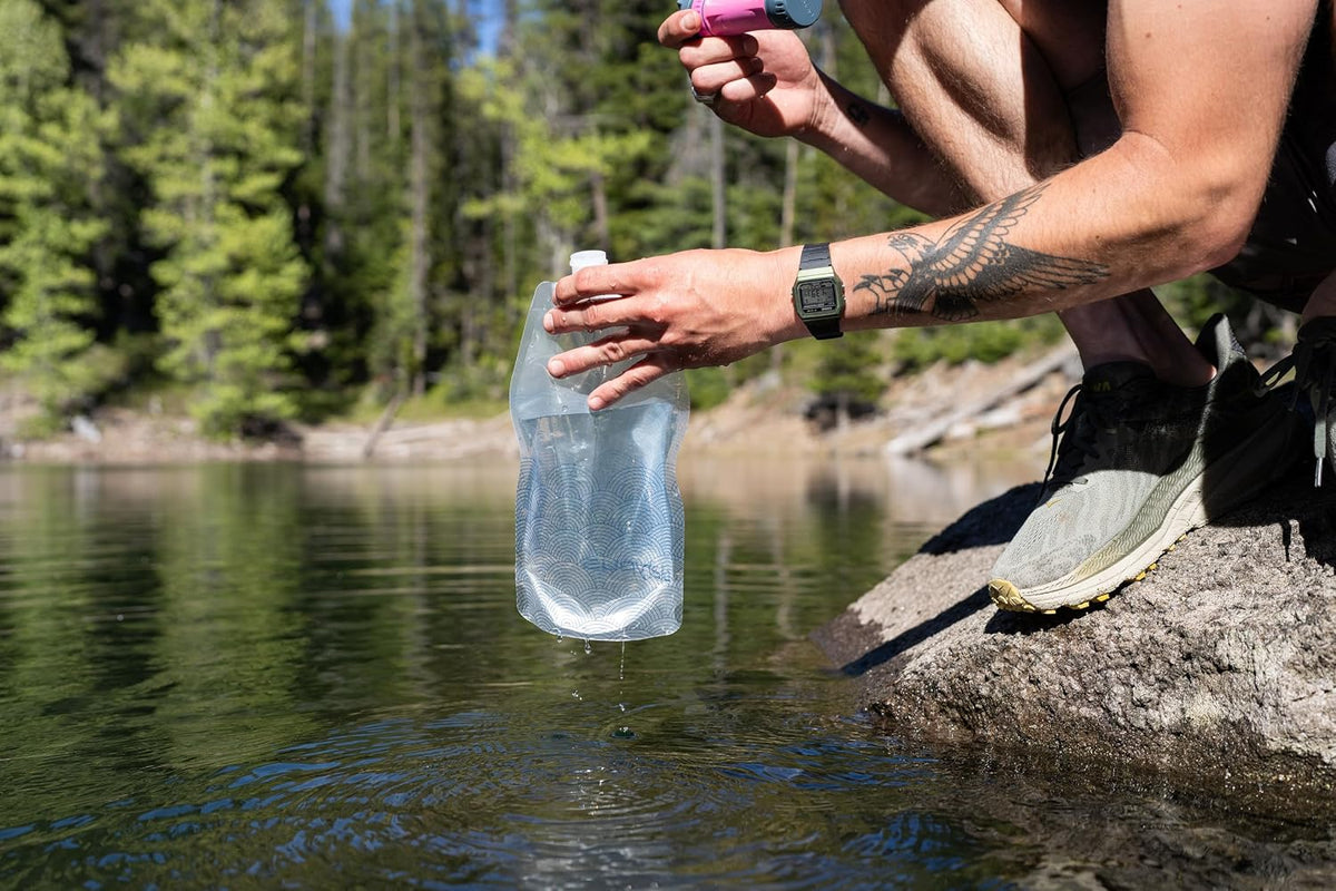 Platypus SoftBottle Collapsible Backpacking Water Bottle with Closure Cap