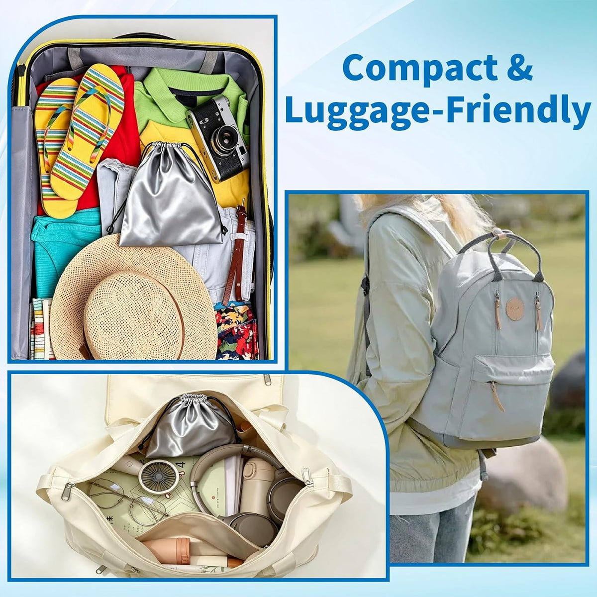 Magnetic Cruise Travel Clothes Line with 12 Clothes Clips & Waterproof Bag