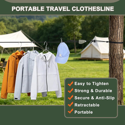 Vigorport Retractable Travel Clothesline, Heavy Duty Pulley Clothes Line