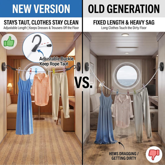 Magnetic Clothesline for Cruise Ships, Adjustable Length