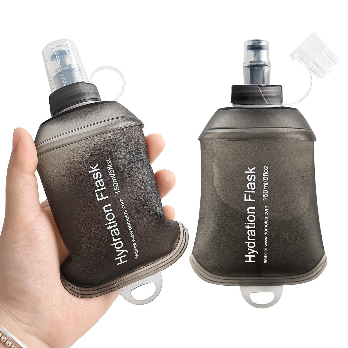GUYI GYGYL Soft Flask Collapsible Water Bottle for Sports, 250ml White 2pcs