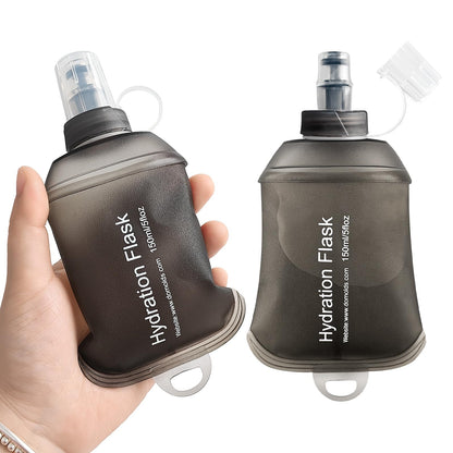 GUYI GYGYL Soft Flask Collapsible Water Bottle for Sports, 250ml White 2pcs