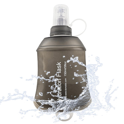 J.CARP 2Pcs 250ml Soft Flask Running Water Bottles, TPU Foldable Running Hydration Flask for Hydration Pack Cycling Hiking Climbing Outdoors Motorbike White