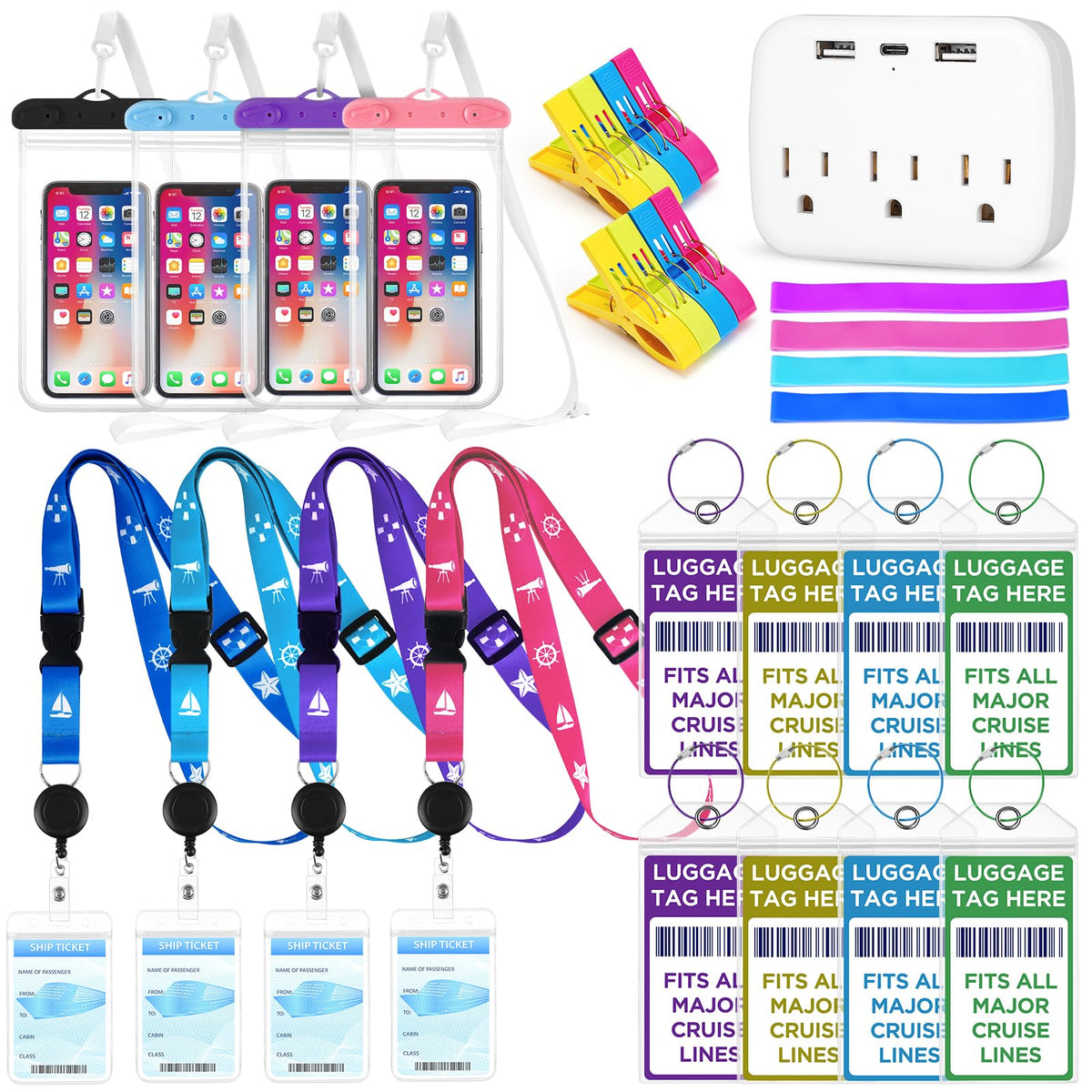 Cruise Essentials 2026,FACULX Cruise Must Haves Kit Luggage Tags