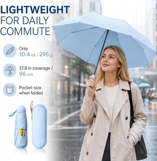 Mini Travel Umbrella with UPF 50+ UV Protection