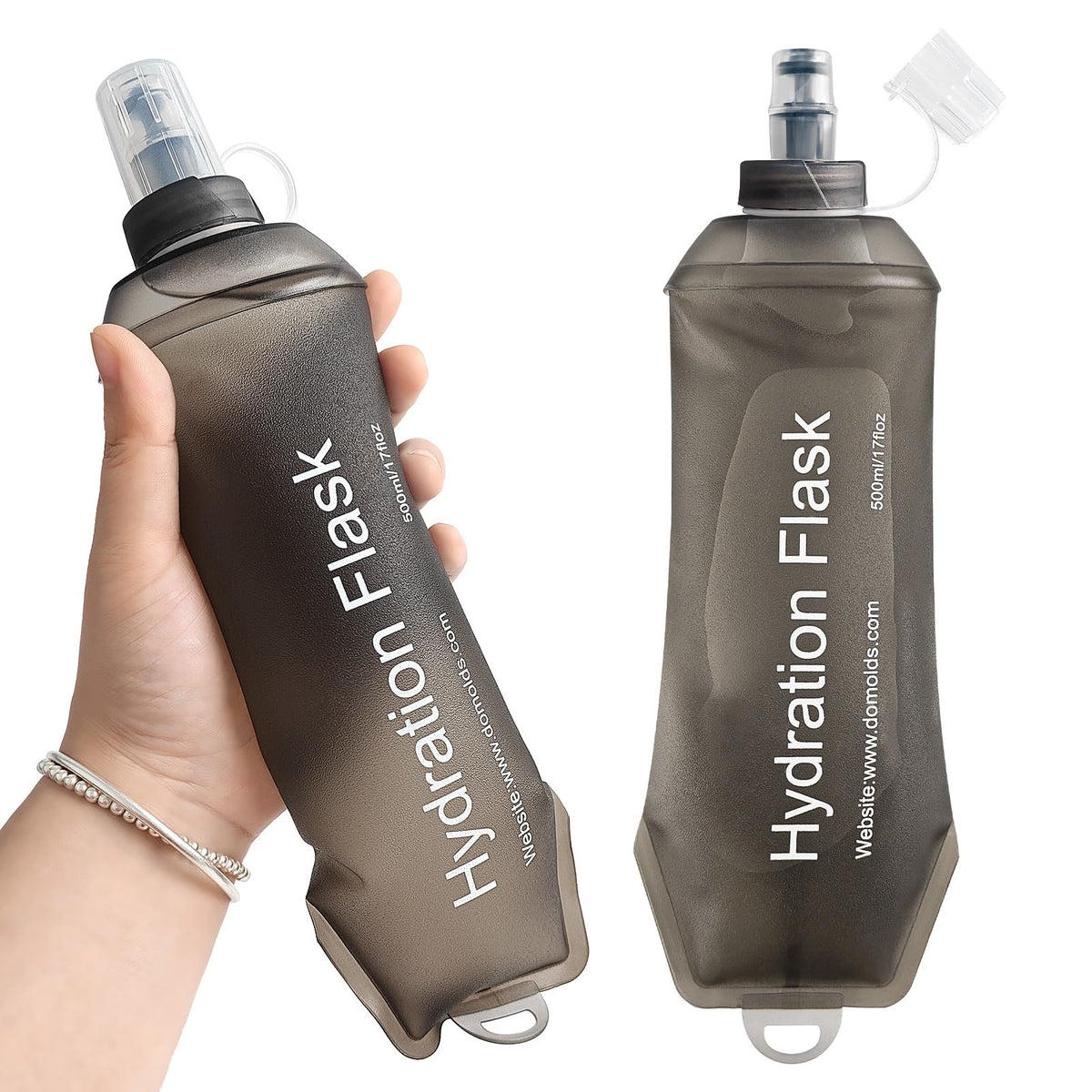 GUYI GYGYL Soft Flask Collapsible Water Bottle for Sports, 250ml White 2pcs