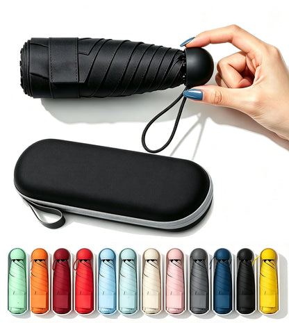 SIEPASA Mini Travel Umbrella, Compact UV Protection Sun & Rain Umbrella
