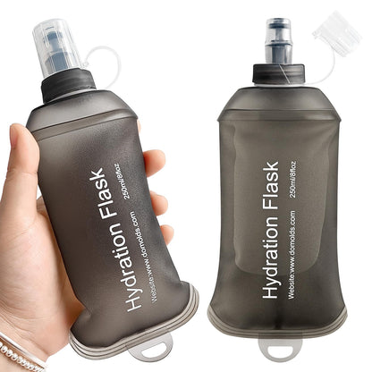 GUYI GYGYL Soft Flask Collapsible Water Bottle for Sports, 250ml White 2pcs