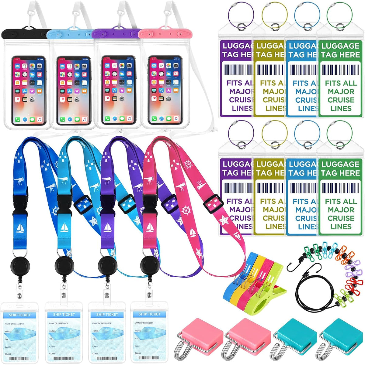Cruise Essentials 2026,FACULX Cruise Must Haves Kit Luggage Tags