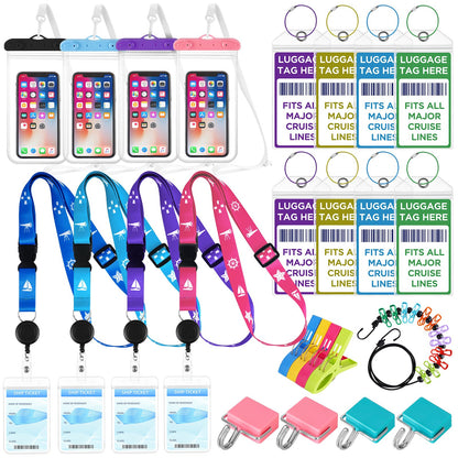 Cruise Essentials 2026,FACULX Cruise Must Haves Kit Luggage Tags