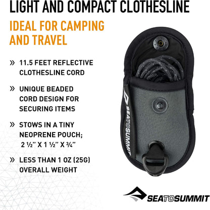 Sea to Summit Travel System: Clothesline and Clear Zip Pouch with Travel Bottles, TSA Approved