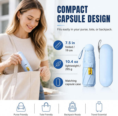 Mini Travel Umbrella with UPF 50+ UV Protection