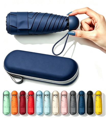 SIEPASA Mini Travel Umbrella, Compact UV Protection Sun & Rain Umbrella