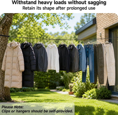 EULANT Portable Travel Clothesline with 24 Hanging Holes w/Storage Bag,10Ft
