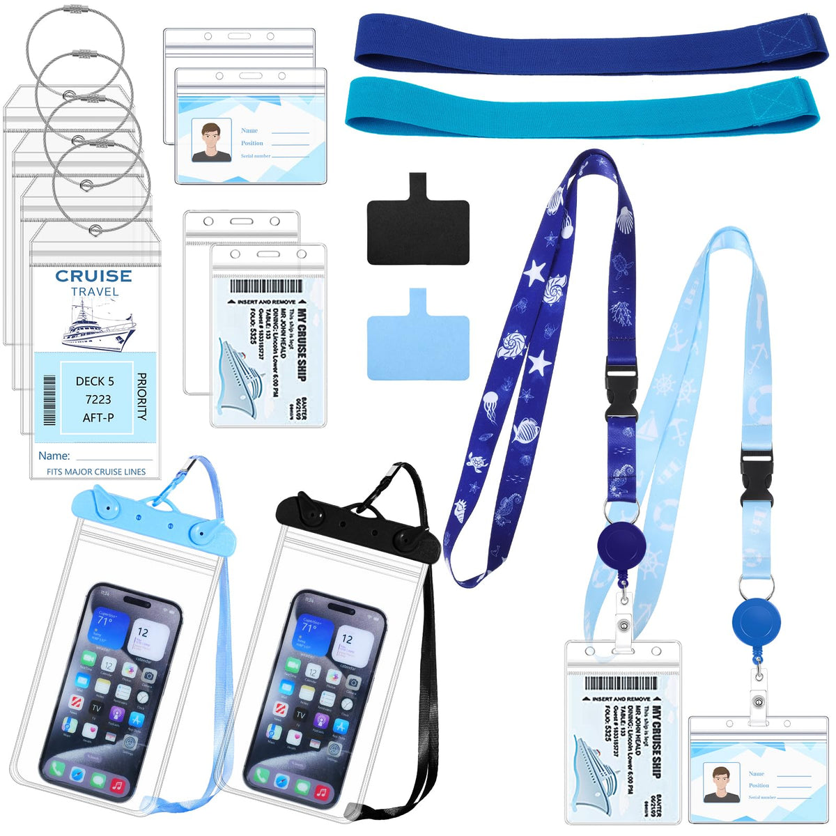 Cruise Essentials Set, 11-Piece Travel Accessories Kit