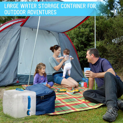 Reallnaive 3 Pcs 5.3 Gallon Collapsible Water Container with Spigot