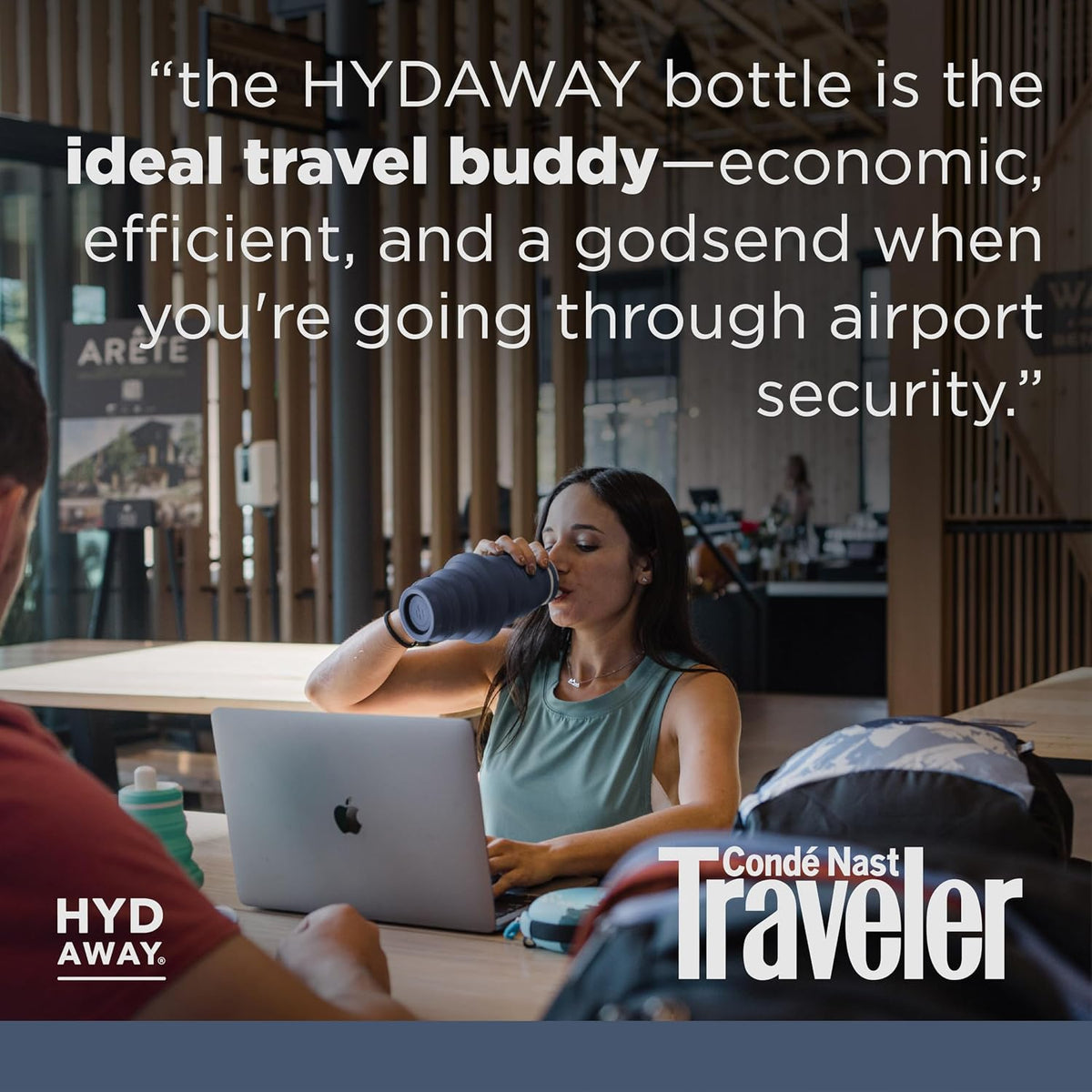 HYDAWAY 25oz Collapsible Water Bottle, Packable Leakproof for Travel