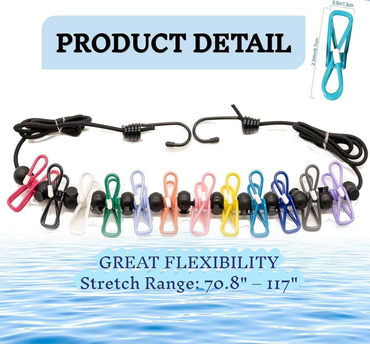 Cruise Essentials 2026 2-Pack Magnetic Organizer & Travel Clothesline