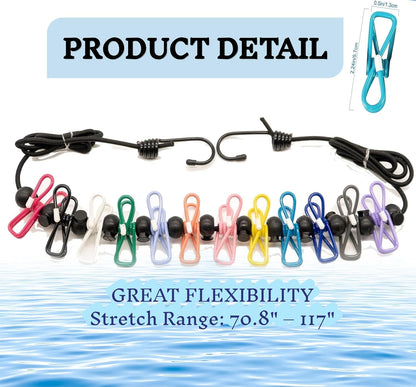 Cruise Essentials 2026 2-Pack Magnetic Organizer & Travel Clothesline