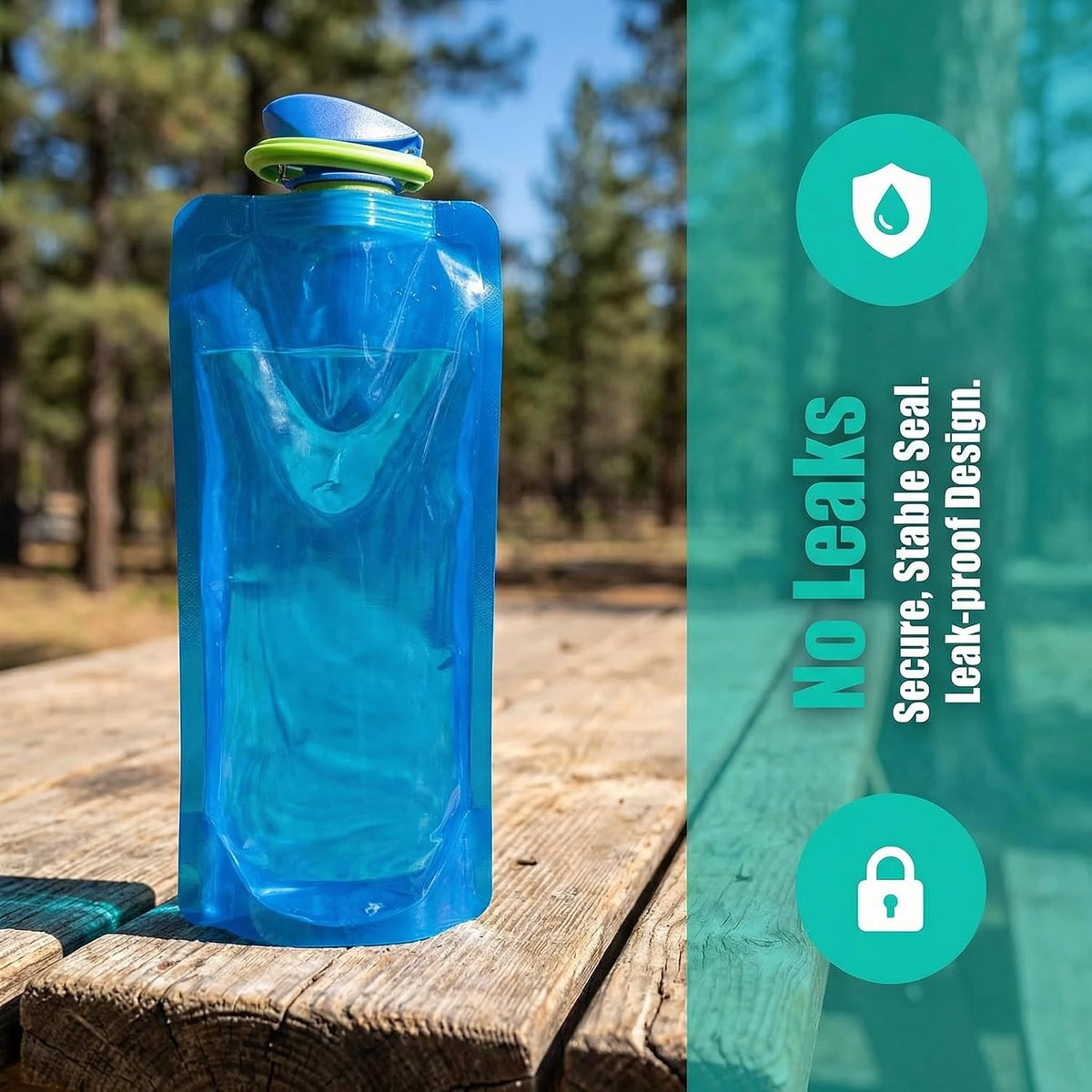 Jinora 4 Pack Collapsible Water Bottles for Travel – 20oz Foldable Water Bottle with Carabiner,Leakproof BPA-Free Water Jup, Portable Reusable Water Bottle for Hiking,Sports,Camping,Biking