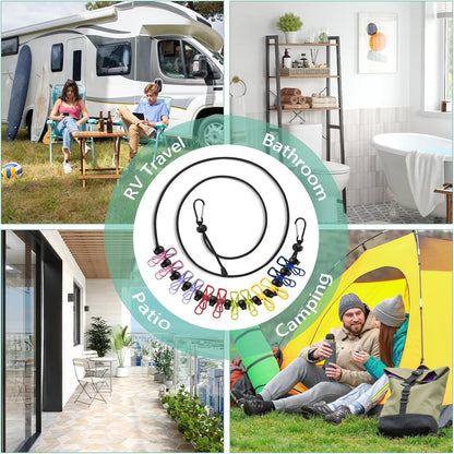 Retractable Clothes Line for Cruise, Magnetic Clothesline for Travel