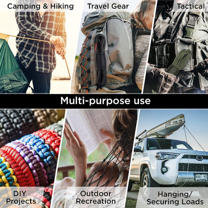 Paracord Rope 750lb 5/32 – Tent Camping Cord – Utility Outdoor Nylon Rope